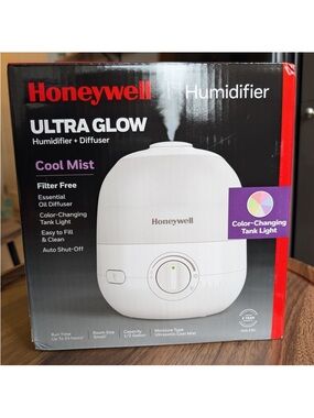 Open Box - Honeywell -  Ultra Glow Light Changing Humidifier and White